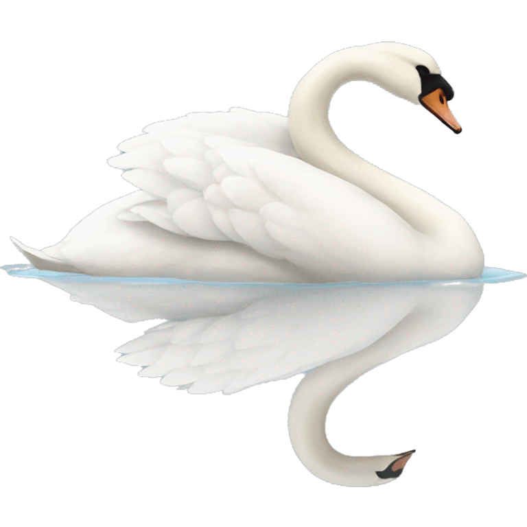 A white swan emoji