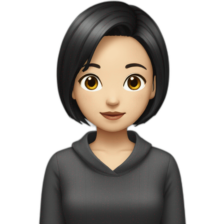 black-short-bob-hair-japanese-girl emoji