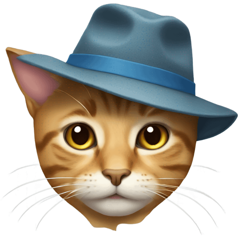 Cat wearing a hat emoji