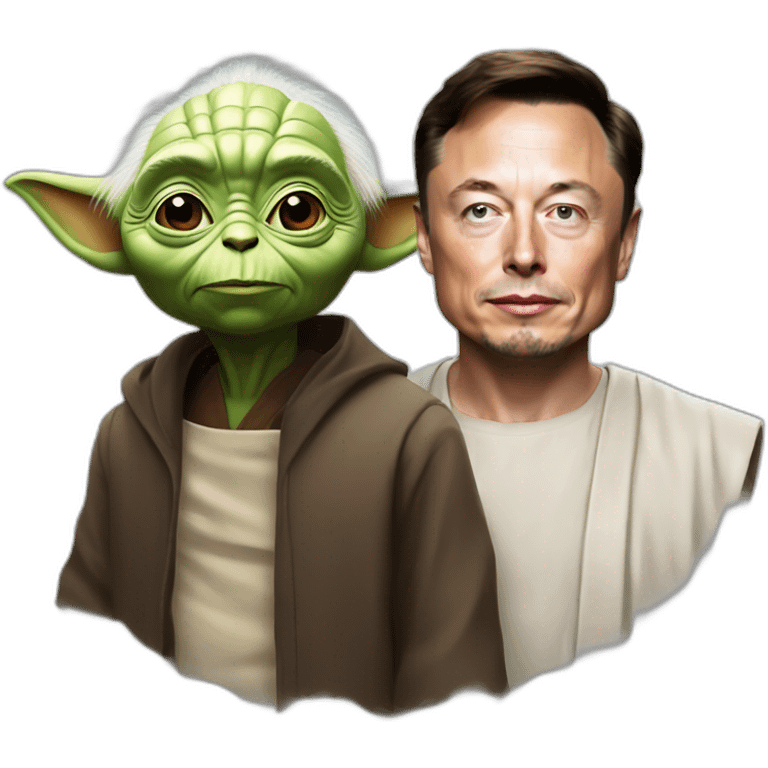 Elon musk and yoda emoji