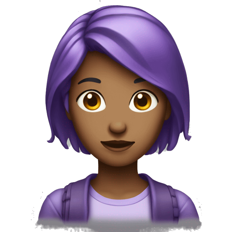 25 year old purple haired female emoji