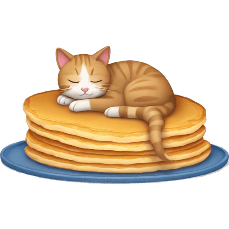 cat sleeping on a pancake  emoji