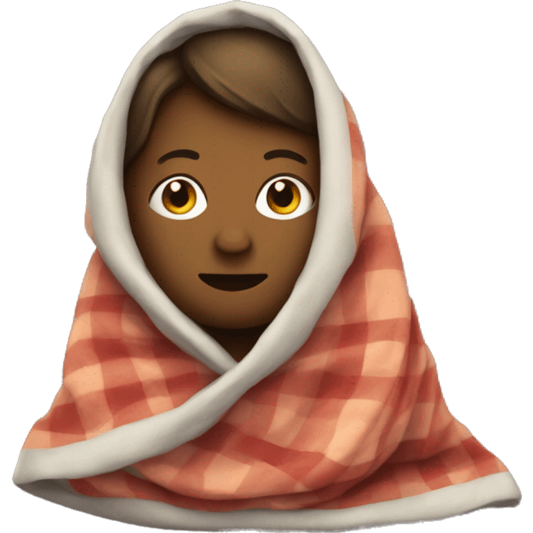 person in a blanket emoji