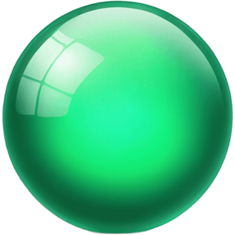 gradient green glass ball emoji