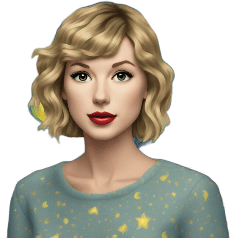 Vangogh starry night combined with taylor swift’album 1989 emoji