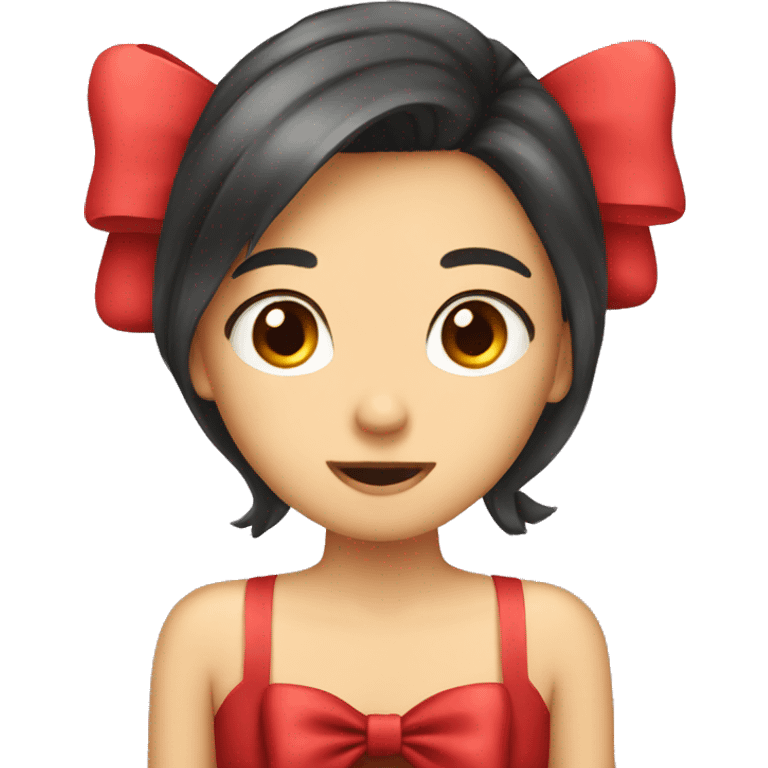 Cute red bow  emoji