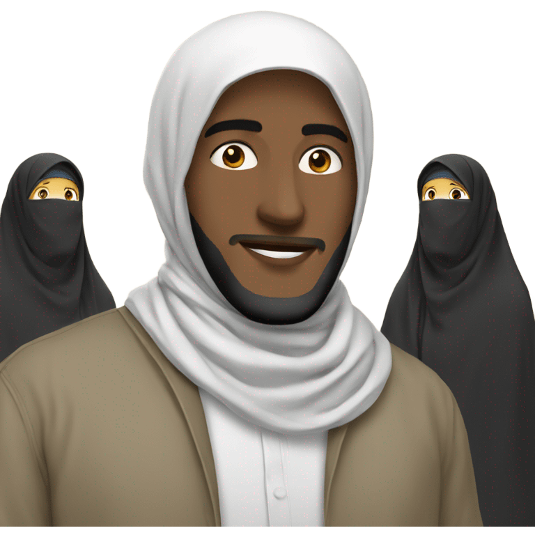 A guy in a ￼hijab  emoji