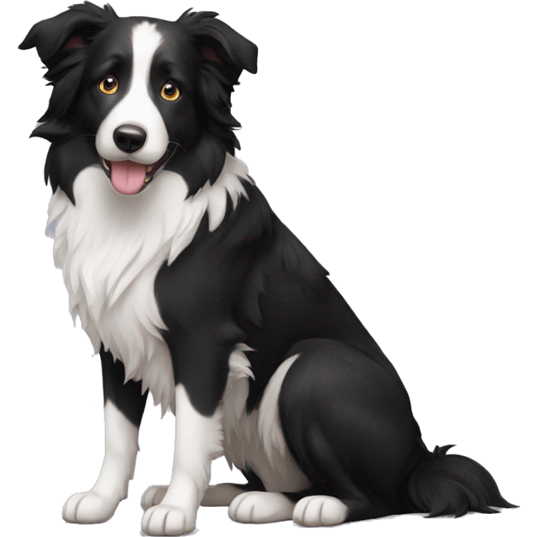 Border collie negro emoji