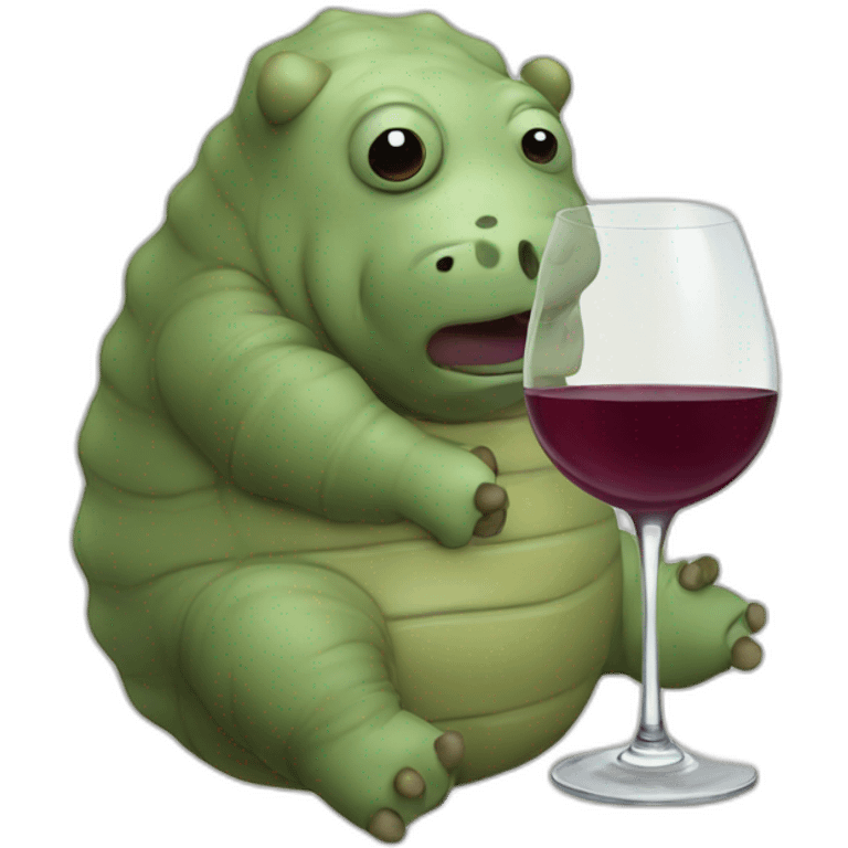 tardigrade drinking wine emoji