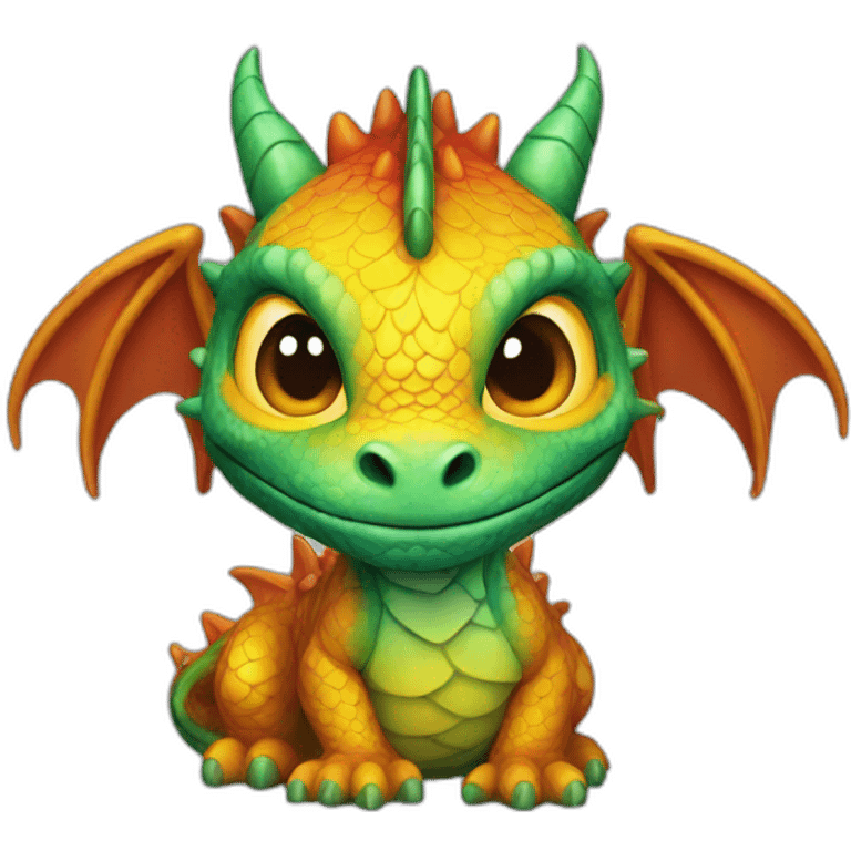 dragon multicolor emoji