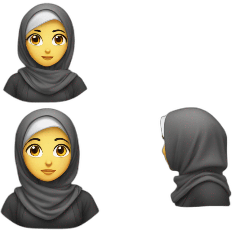 hijab girl waring glass\ emoji