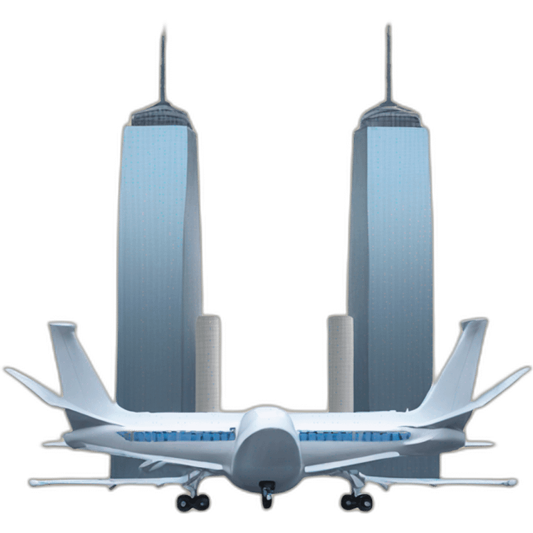 Plane and twin tower emoji