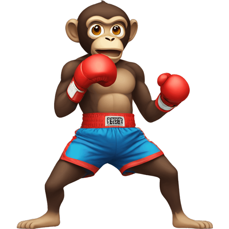 monkey boxing  emoji