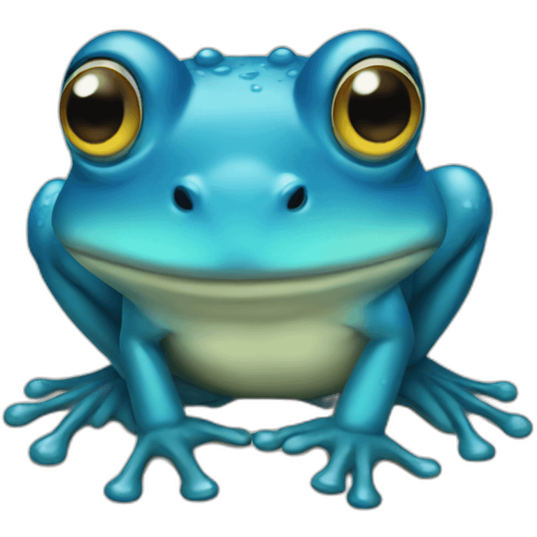 Blue- Frog emoji