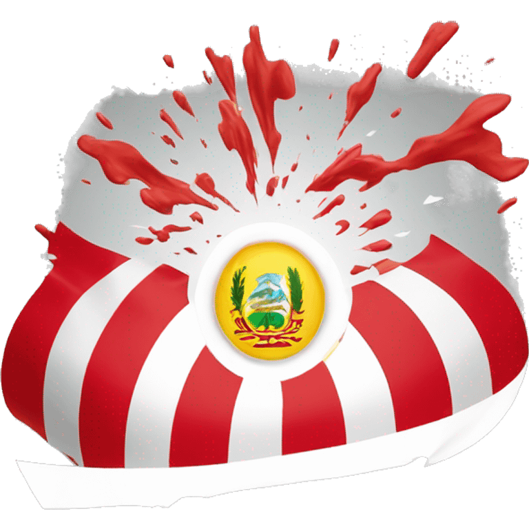 Peru flag explosión emoji