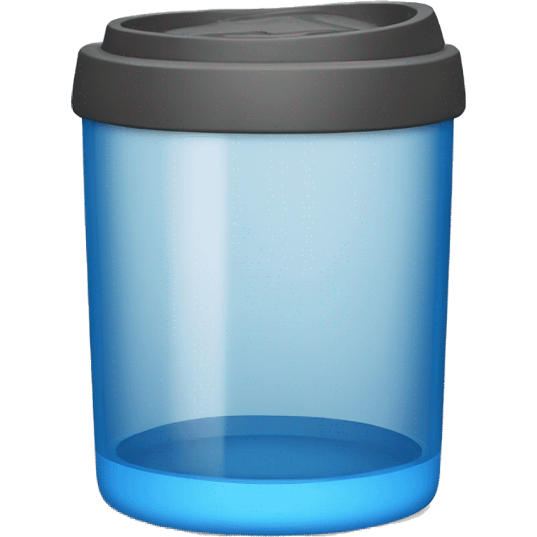 Plain Blue Stanley tumbler with a handle and no face against a plain transparent background and nothing else  emoji