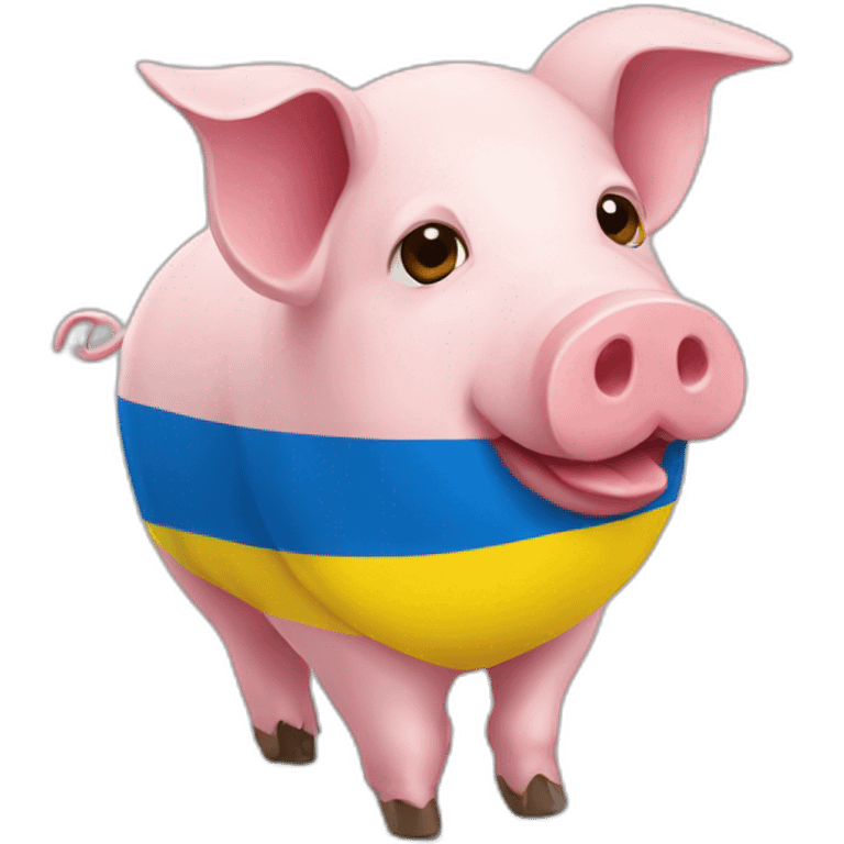 Ukraine flag pig emoji