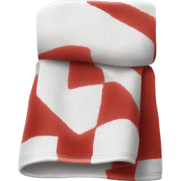 Red and white plaided folded towel emoji