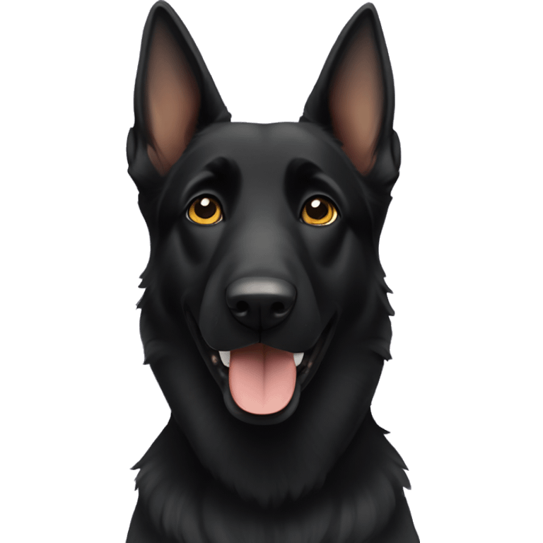 Black German Shepherd emoji