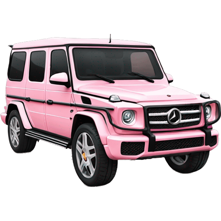 Light pink gwagon with rims driving view  emoji