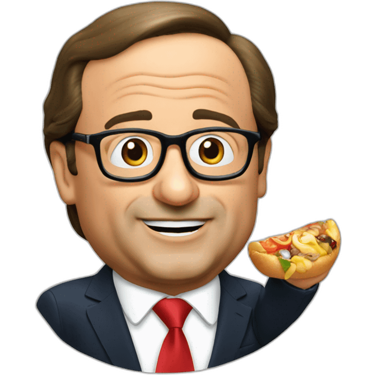 Francois hollande eating emoji