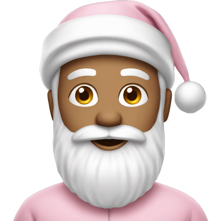 White Santa with light pink colored clothes  emoji