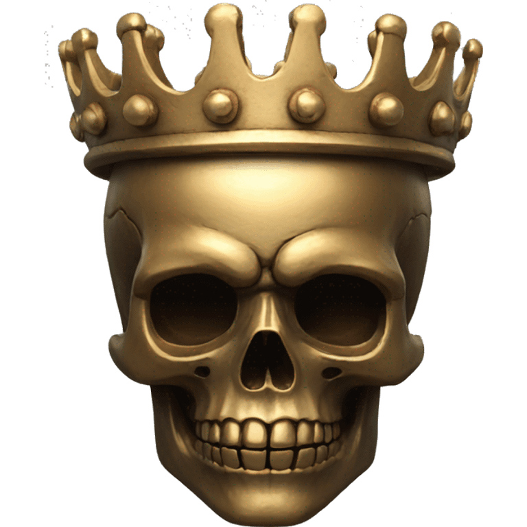 Skull king crown bronze emoji