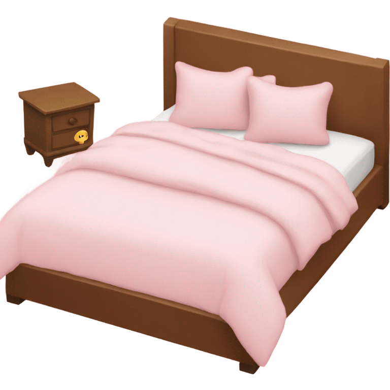 A pretty pink bed emoji