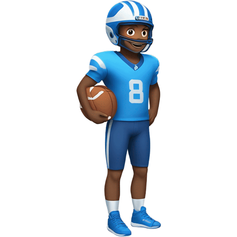 boy in blue sportswear helmet emoji