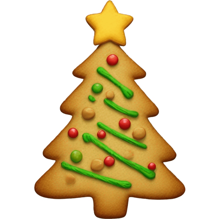 Ginger cookie Christmas tree emoji