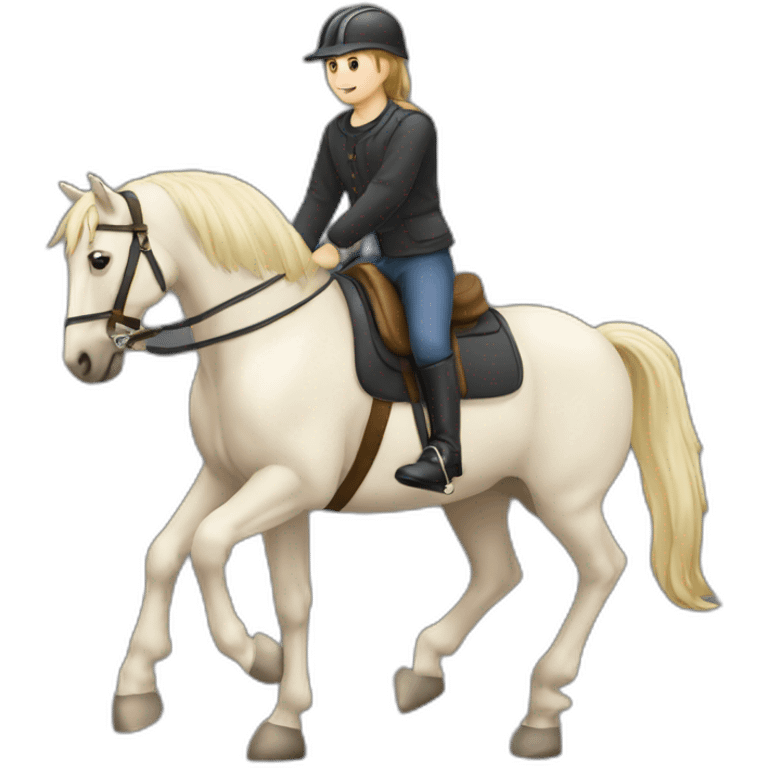 Cheval sur un humain emoji