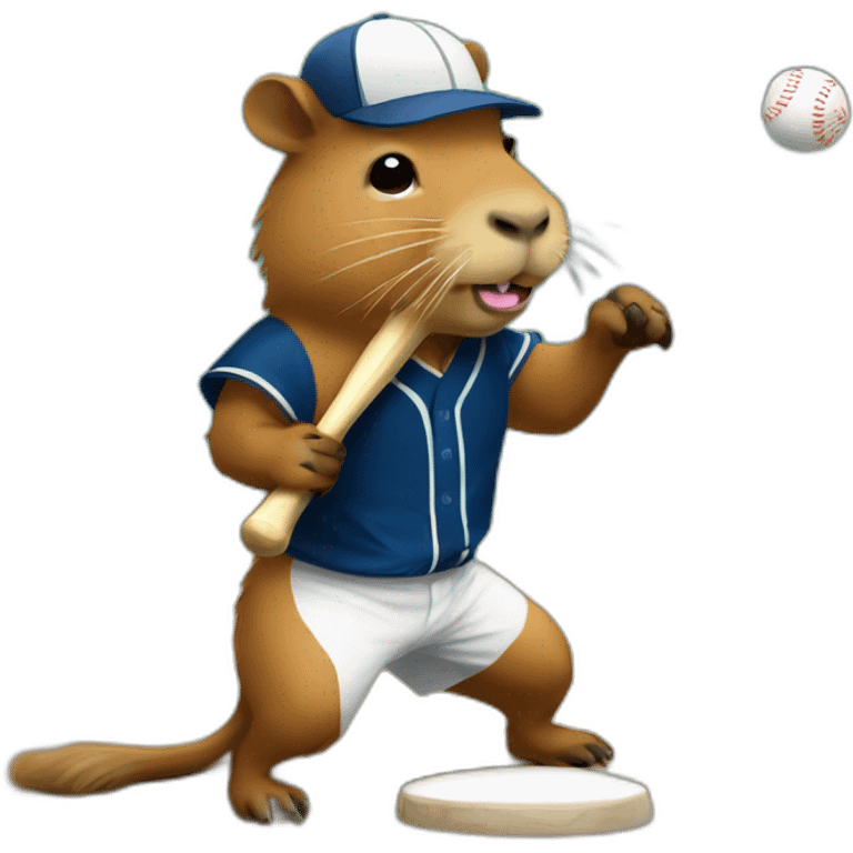 capybara playing baseball emoji