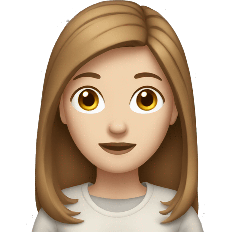 white woman with brown hair  emoji