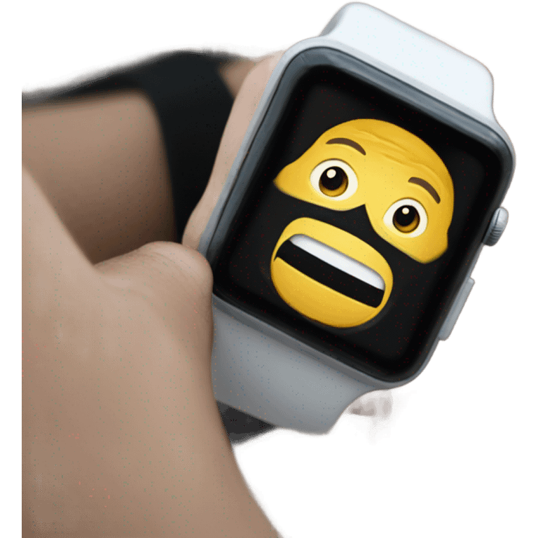 apple watch on the hand emoji