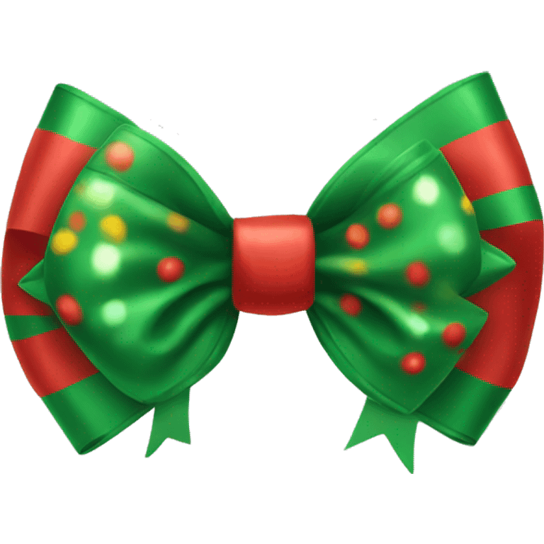 Christmas bow emoji