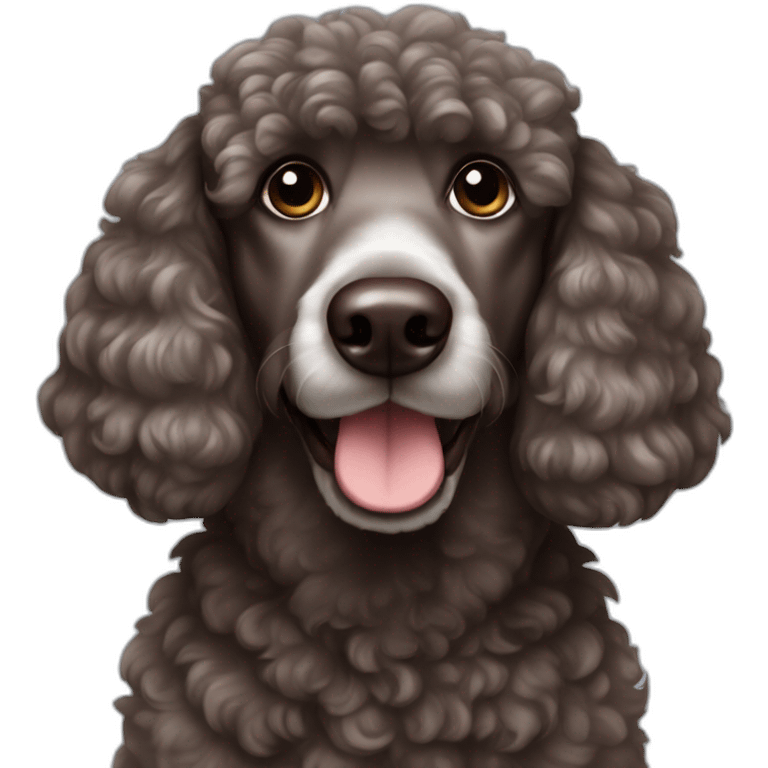 Chocolate and grey poodles emoji