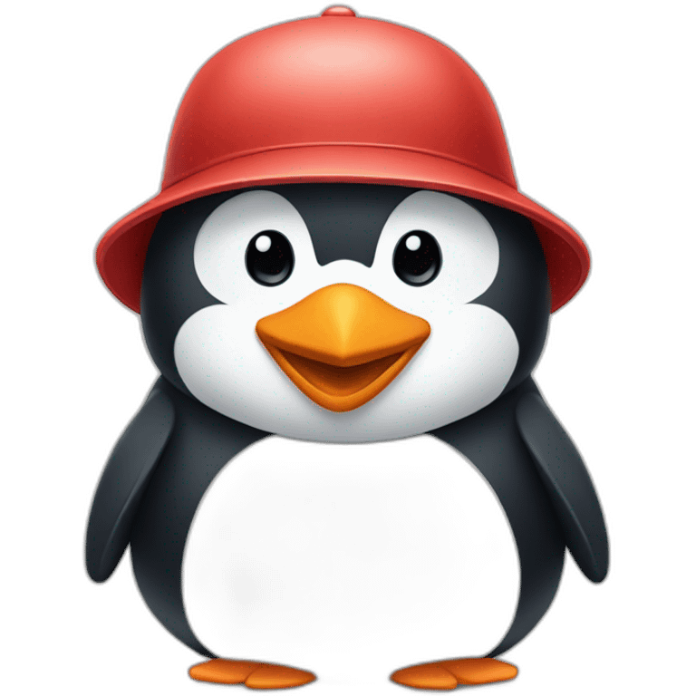 fat penguin wearing cap emoji