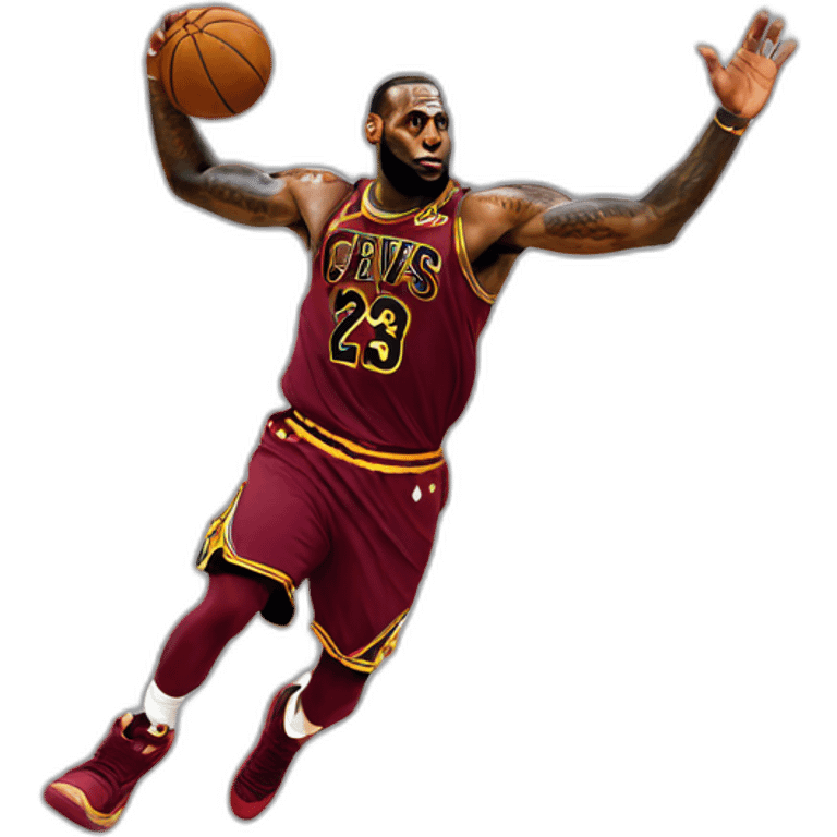 lebron james doing the jordan logo emoji