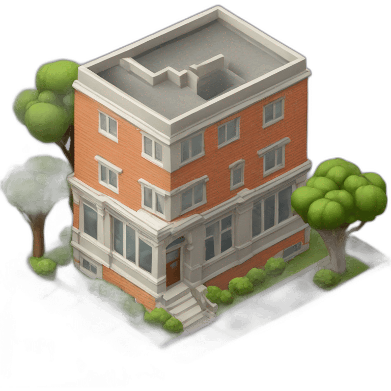 building model isometric san francisco emoji