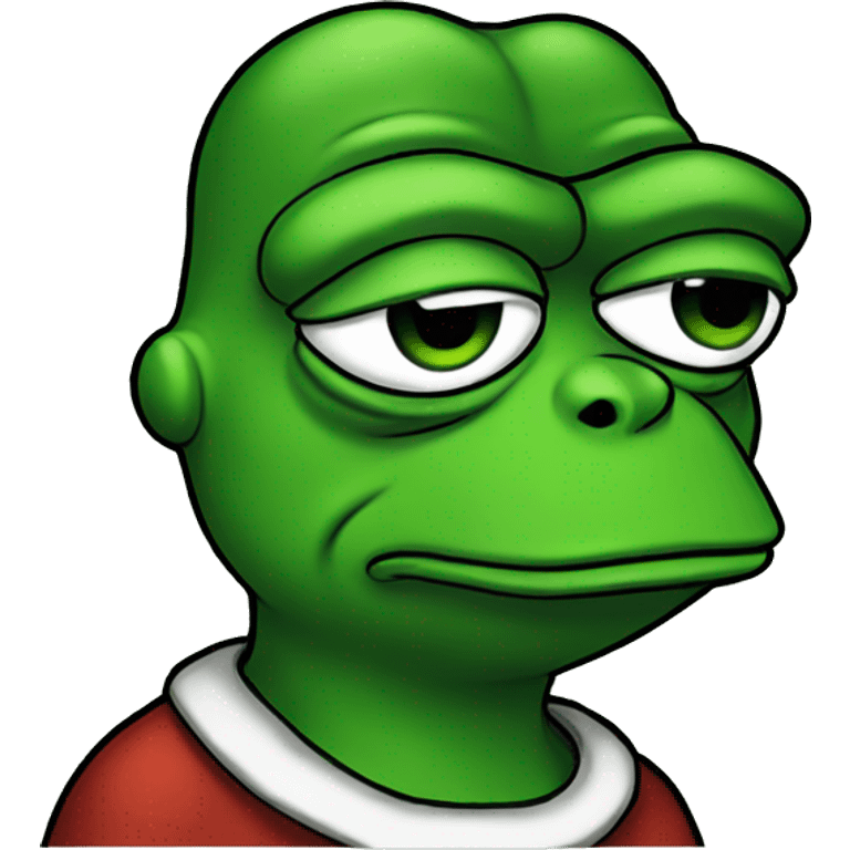 Sad Christmas Pepe frog emoji