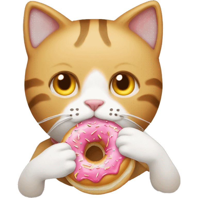 Cat Eating donut  emoji