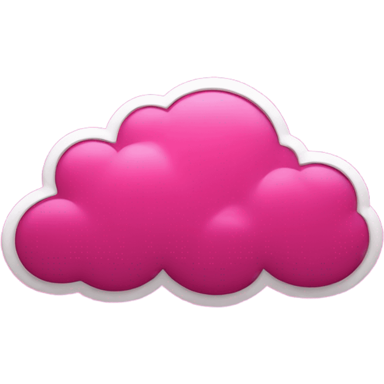 Hot pink cloud with rain detailed  emoji