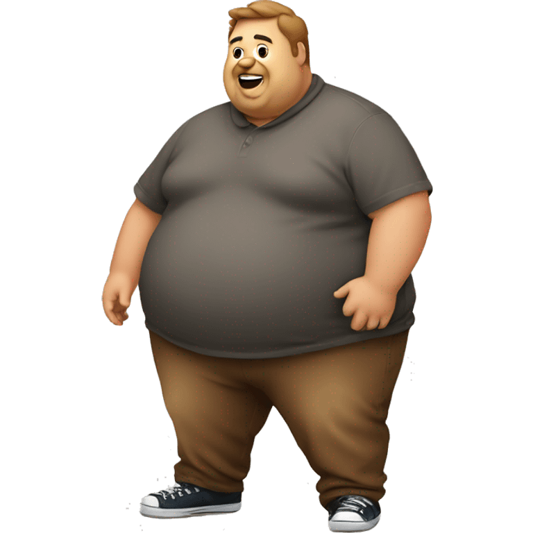 fat guy whith bear emoji