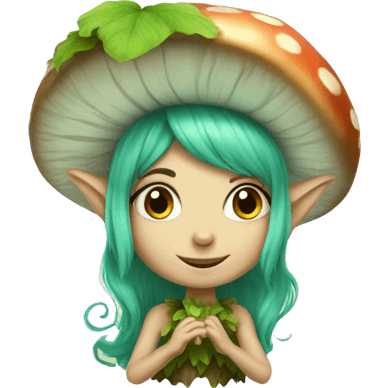 Mushroom fairy elf emoji