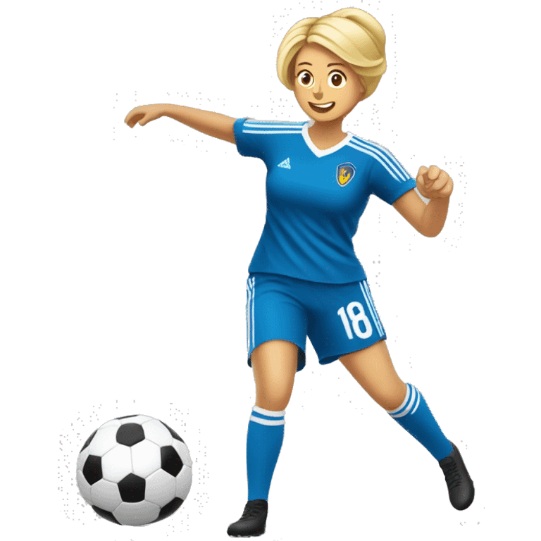 Frau die fussball spielt  emoji