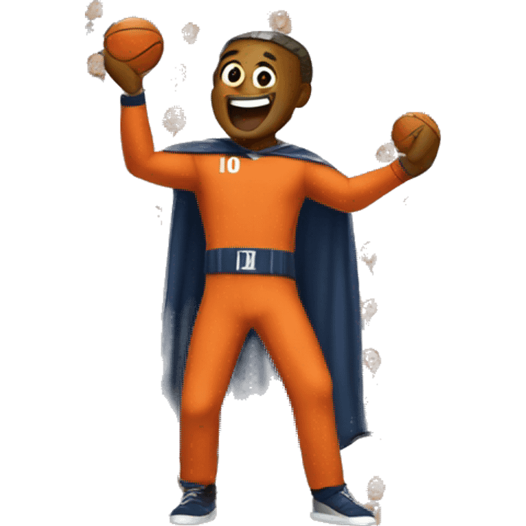 Man cheering for university of Illinois emoji