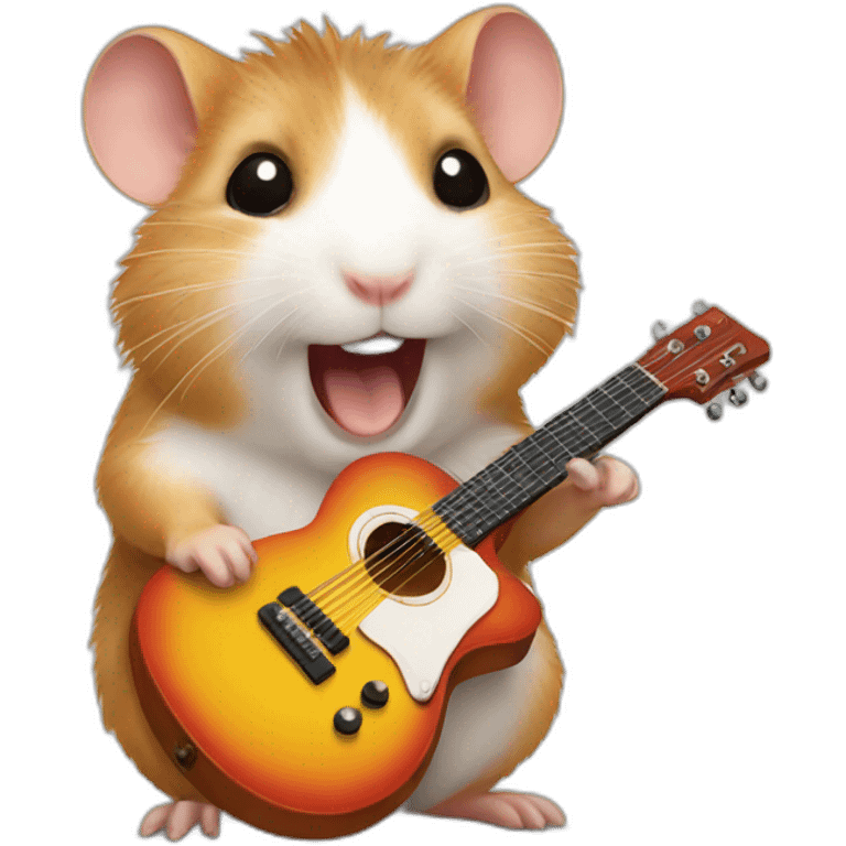 Hamster with guitar emoji