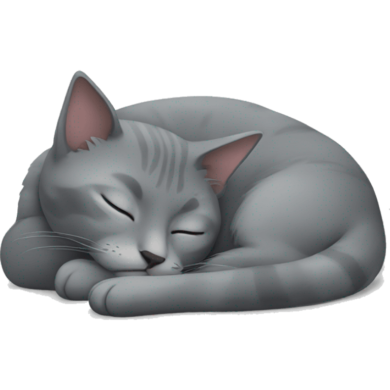 grey cat sleeping emoji