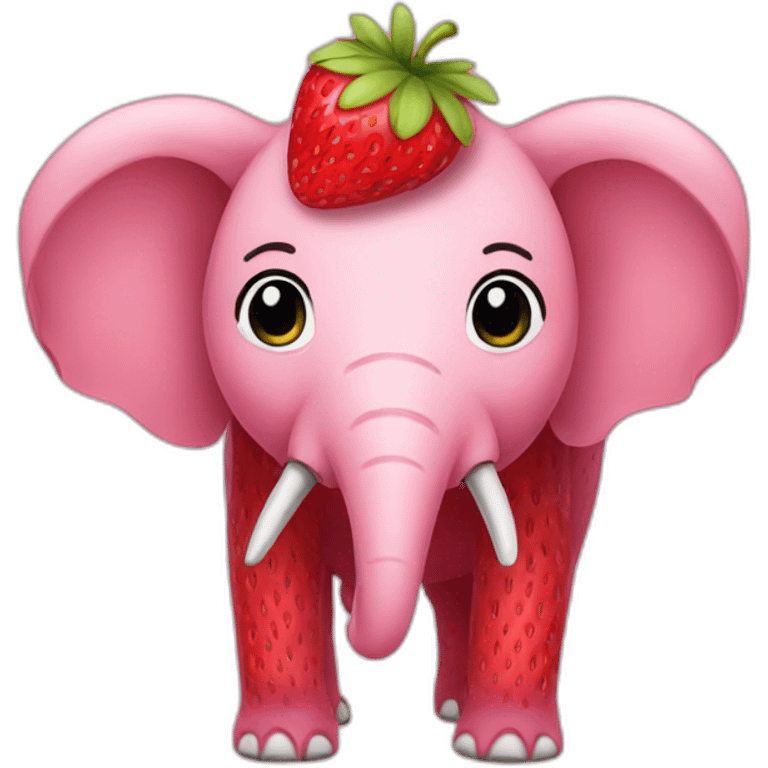 strawberry elephant emoji