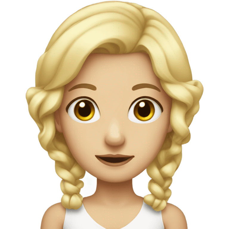 Blonde girl with bow  emoji